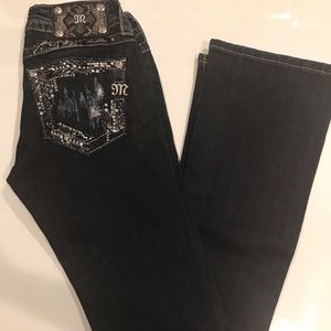 Miss me jeans dark blue bejeweled size 24L original bootcut